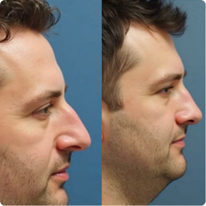 Male Rhinoplasty Before After — Dr. Prateek Gupta